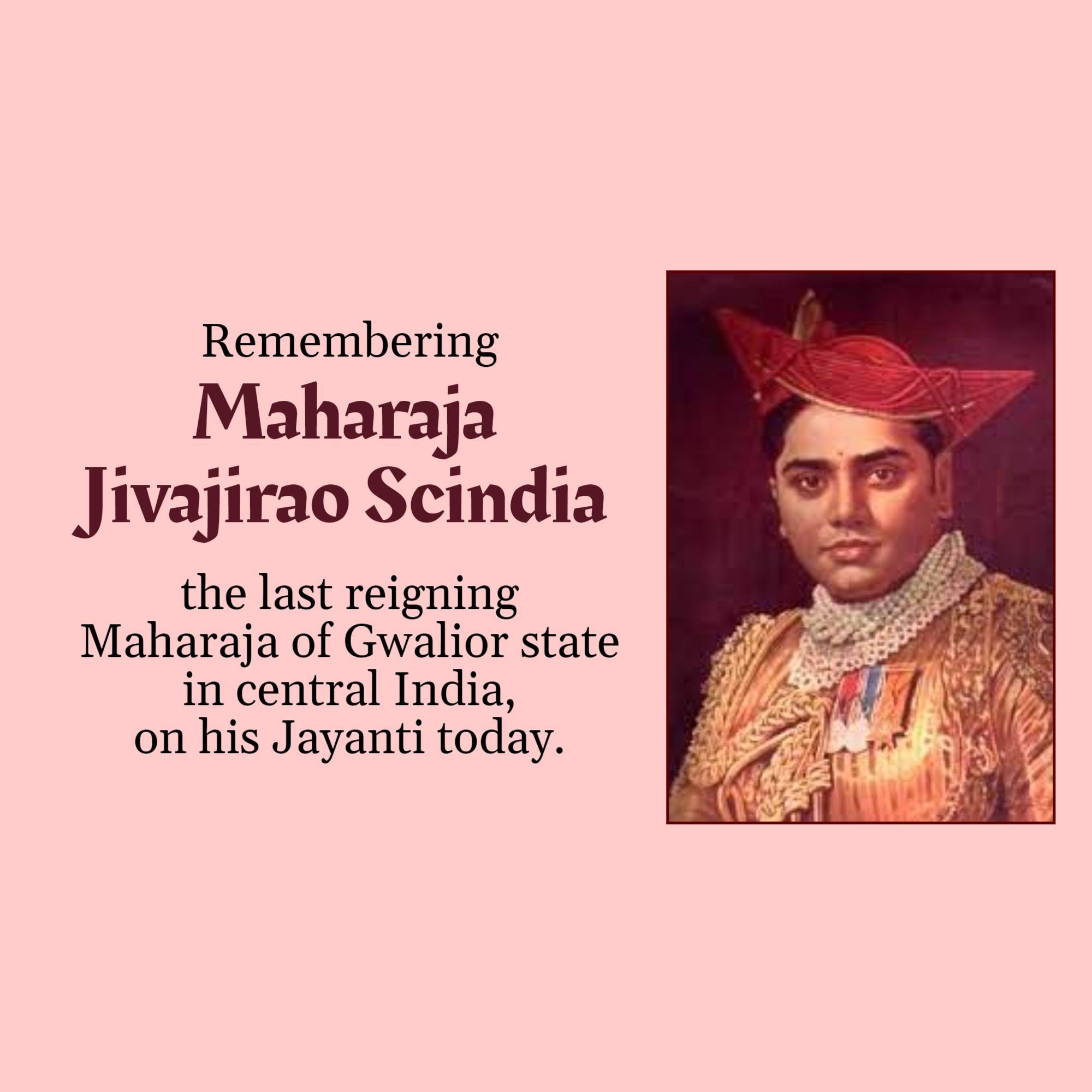 Maharaja Jivajirao Scindia Jayanti