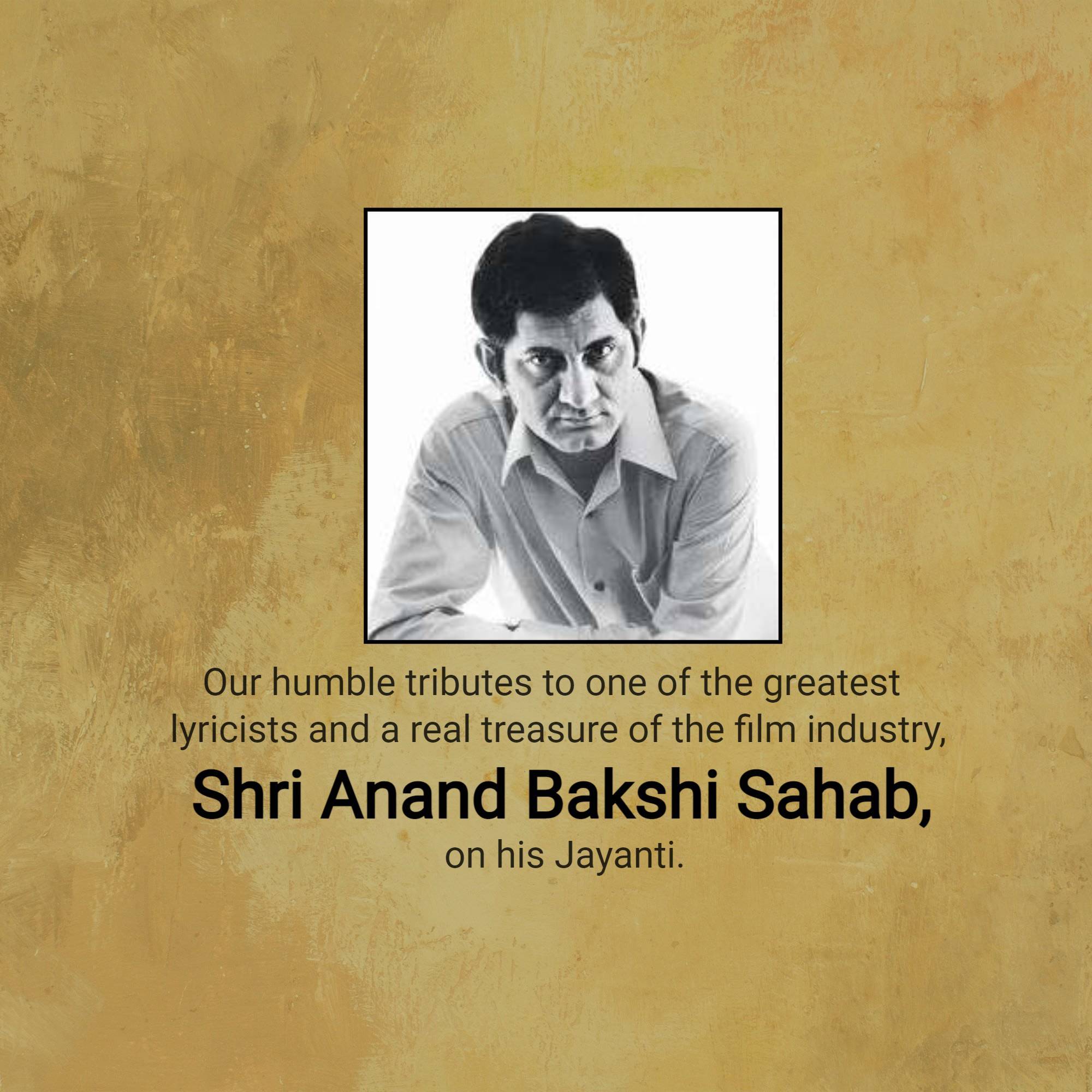 Anand Bakshi Jayanti